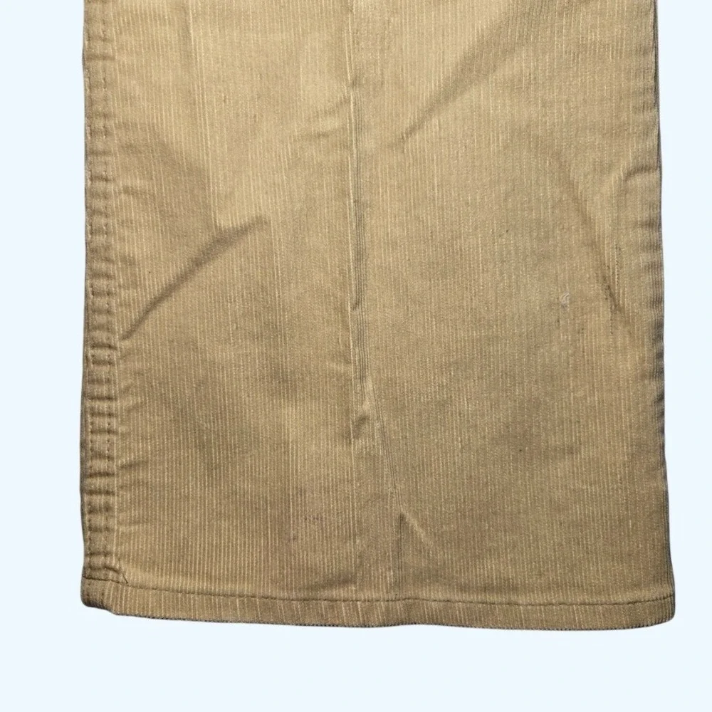 Vintage Levis 625 Tan Corduroy Bell Bottom Flare Pants White Tab 625-1521 30x31